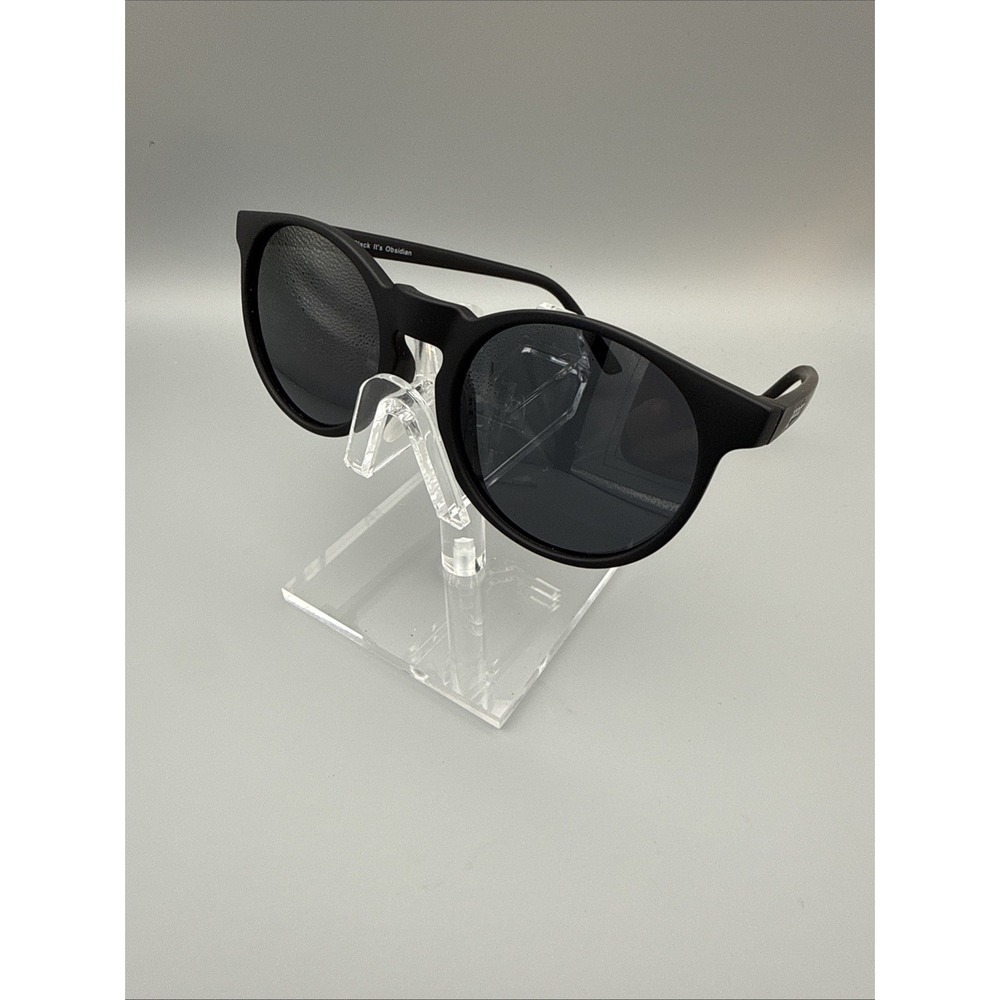 Goodr CircleG 'It's Not Black It's Obsidian'Sunglasses Retro Round Black Nonslip